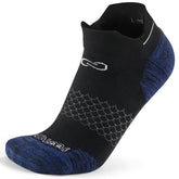 جوارب كاحل 🌿بامبو🌿 للجنسين - أسود بكعب أزرق أنيق - كبير/كبير جدًا - L/XL - HeeHoo.ae