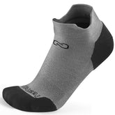 جوارب كاحل 🌿بامبو🌿 للجنسين - رمادي داكن بكعب أسود أنيق - كبير/كبير جدًا - L/XL - HeeHoo.ae