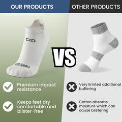 طقم ٣ جوارب كاحل 🌿بامبو🌿 للجنسين - أبيض ملكي - كبير - L/XL - HeeHoo.ae