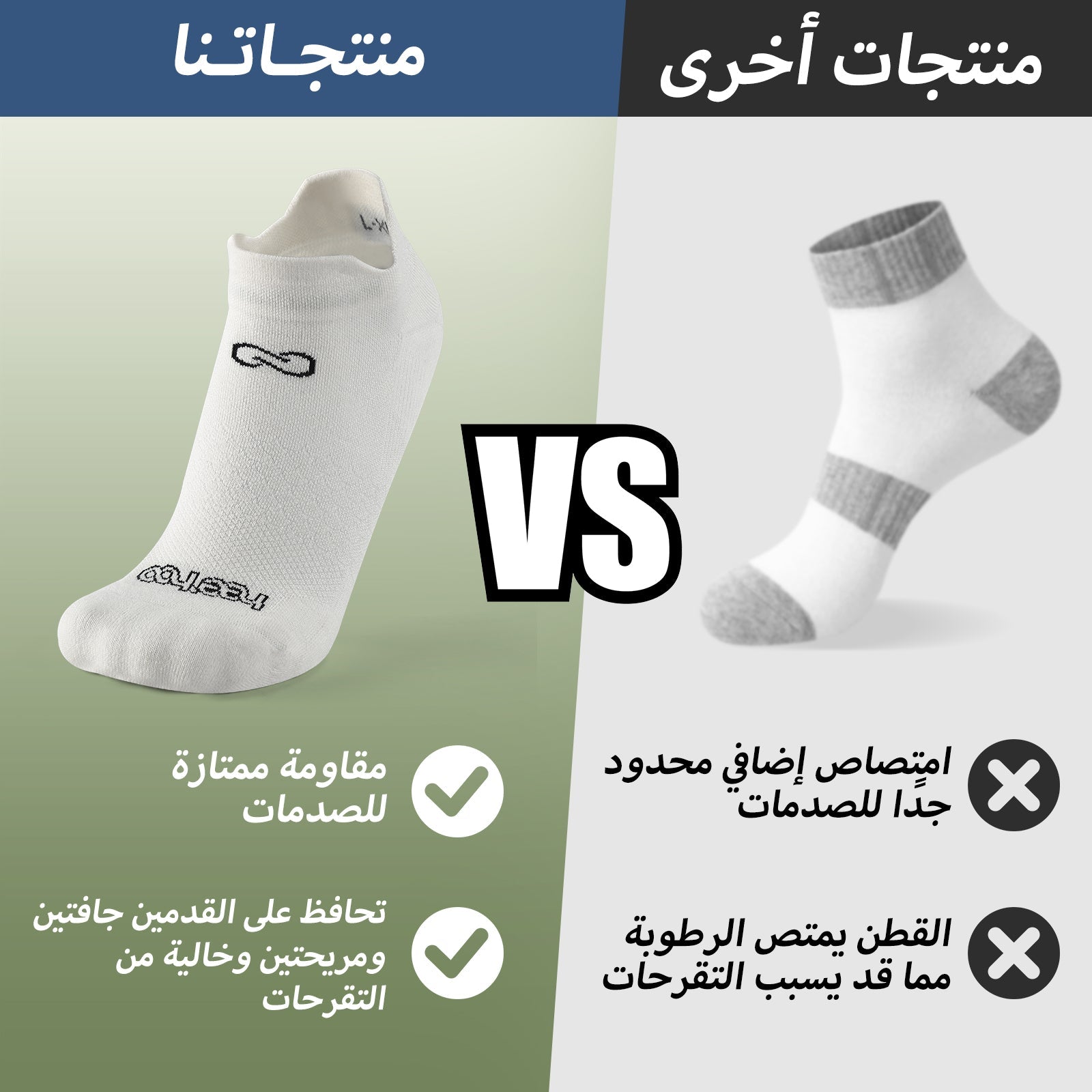 طقم ٣ جوارب كاحل 🌿بامبو🌿 للجنسين - أبيض ملكي - كبير - L/XL - HeeHoo.ae