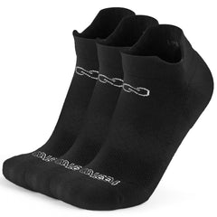 طقم ٣ جوارب كاحل 🌿بامبو🌿 للجنسين - أسود فاخر - كبير - L/XL - HeeHoo.ae