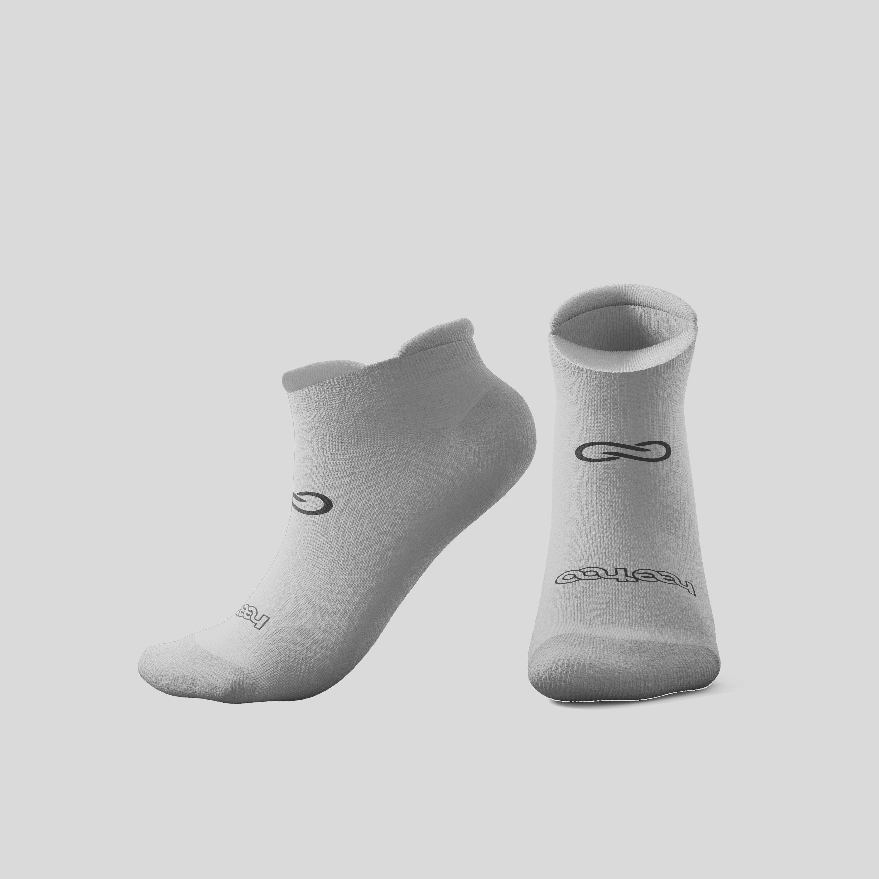 🌿 Set of 3 Unisex Bamboo Ankle Socks - Classic White - L/XL